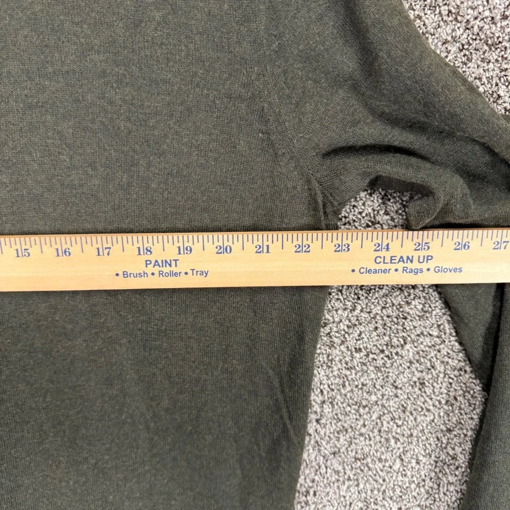 Banana Republic Sweater Mens XL Green Silk Cashmere Crewneck Pullover Old Money